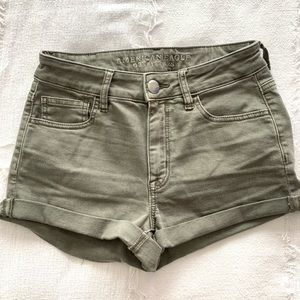 AE high rise stretch denim shorts size 4